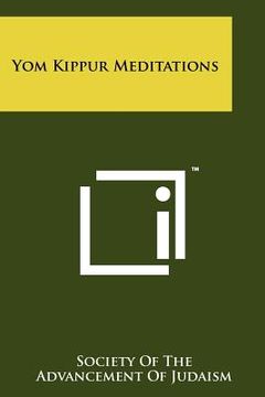 portada yom kippur meditations (en Inglés)