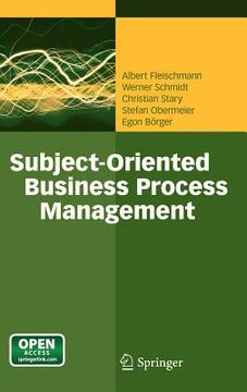 portada subject-oriented business process management (en Inglés)