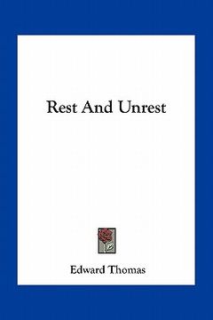 portada rest and unrest (en Inglés)