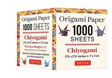 portada Origami Paper Chiyogami 1,000 Sheets 2 3/4 in (7 Cm): Tuttle Origami Paper: High-Quality Double-Sided Origami Sheets Printed With 12 Designs (Instructions for Origami Crane Included) (en Inglés)