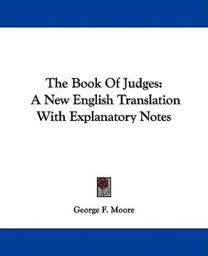 portada the book of judges: a new english translation with explanatory notes (in English)