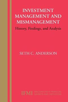 portada investment management and mismanagement: history, findings, and analysis (en Inglés)