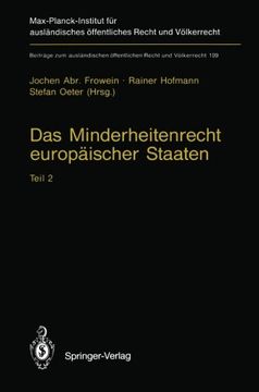 portada Das Minderheitenrecht europäischer Staaten: Teil 2 (Beiträge zum ausländischen öffentlichen Recht und Völkerrecht) (German Edition)
