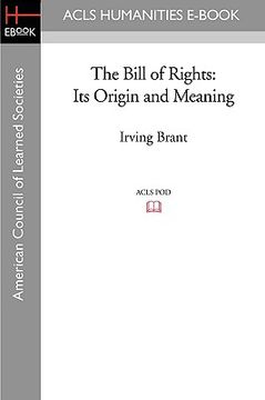 portada the bill of rights: its origin and meaning (en Inglés)