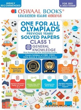 portada One for All Olympiad Previous Years' Solved Papers, Class-1 General Knowledge Book (For 2022 Exam) (en Inglés)