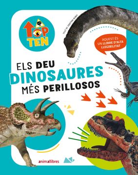 portada Top ten els deu Dinosaures mes Perillosos (en Catalá)
