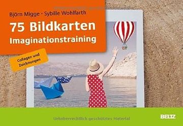 portada 75 Bildkarten Imaginationstraining: Collagen und Zeichnungen. Mit 46-Seitigem Booklet (in German)