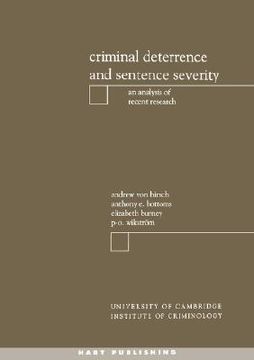 portada criminal deterrence and sentencing severity (en Inglés)