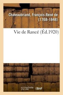 portada Vie de Rancé (in French)