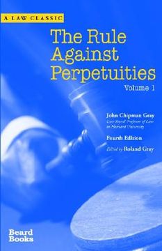 portada the rule against perpetuities, volume 1 (in English)