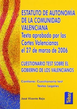 portada Estatuto de Autonomía de la Comunidad Valenciana