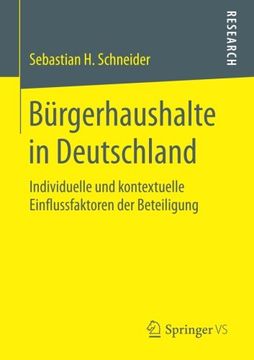 portada Bürgerhaushalte in Deutschland: Individuelle und Kontextuelle Einflussfaktoren der Beteiligung 