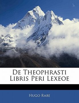 portada de Theophrasti Libris Peri Lexeoe (en Latin)