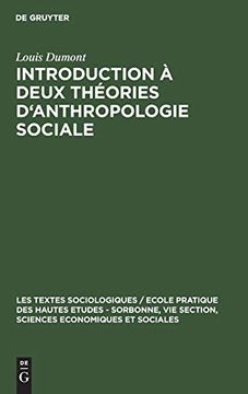 portada Introduction à Deux Théories D'anthropologie Sociale (Les Textes Sociologiques (en Francés)