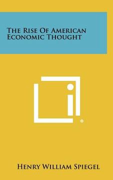 portada the rise of american economic thought (en Inglés)