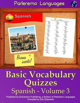 portada Parleremo Languages Basic Vocabulary Quizzes Spanish - Volume 3