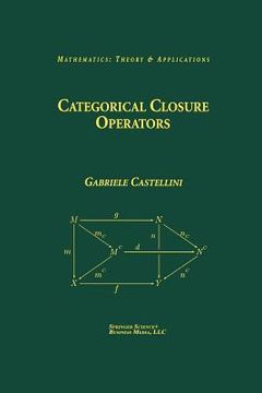 portada categorical closure operators (en Inglés)