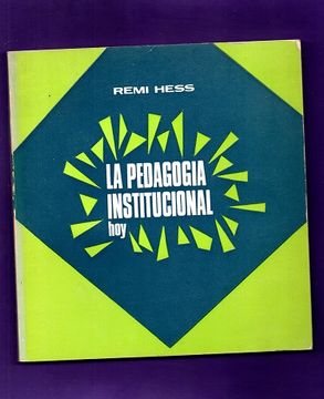 portada La Pedagogia Institucional Hoy.