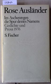 portada Im Aschenregen die Spur Deines Namens. Gedichte und Prosa 1976. (in German)