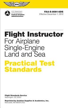 portada flight instructor practical test standards for airplane, single-engine land and sea: faa-s-8081-6d (en Inglés)