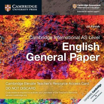 portada Cambridge International as Level English General Paper Cambridge Elevate Teacher's Resource Access Card (en Inglés)
