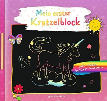 portada Mein Erster Kratzelblock (Einhorn) (en Alemán)
