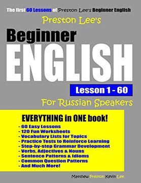 portada Preston Lee's Beginner English Lesson 1 - 60 for Russian Speakers (Preston Lee's English for Russian Speakers) (en Inglés)