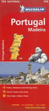 portada michelin portugal, madeira road and tourist map (en Inglés)