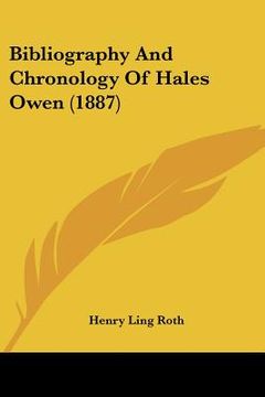 portada bibliography and chronology of hales owen (1887) (in English)