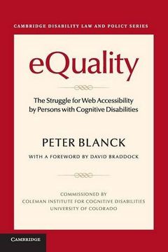 portada Equality: The Struggle for web Accessibility by Persons With Cognitive Disabilities (Cambridge Disability law and Policy Series) (in English)