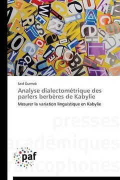 portada Analyse Dialectometrique Des Parlers Berberes de Kabylie