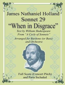 portada Sonnet 29 "When in Disgrace": Arranged for Baritone (or Bass) and Orchestra (en Inglés)