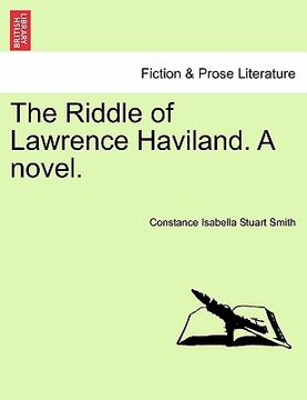 portada the riddle of lawrence haviland. a novel. (en Inglés)