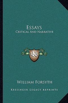 portada essays: critical and narrative (en Inglés)