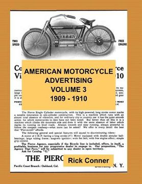 portada American Motorcycle Advertising Volume 3: 1909 - 1910 (in English)