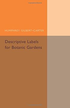 portada Descriptive Labels for Botanic Gardens (in English)