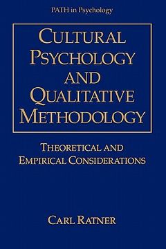 portada cultural psychology and qualitative methodology: theoretical and empirical considerations (en Inglés)