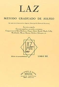 portada LAZ - Libro III: Método graduado de Solfeo (in Spanish)