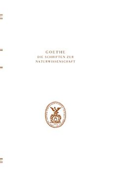 portada Goethe. Die Schriften zur Naturwissenschaft (in German)