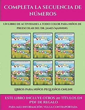 portada Libros Para Niños Pequeños Online (Completa la Secuencia de Números): Este Libro Contiene 30 Fichas con Actividades a Todo Color Para Niños de 4 a 5 Años