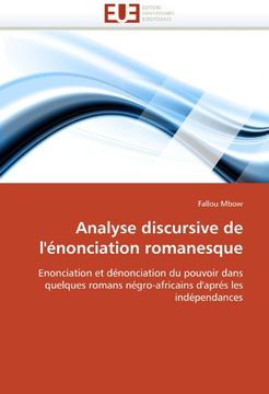 portada Analyse Discursive de L'Enonciation Romanesque