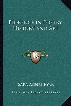portada florence in poetry, history and art (in English)