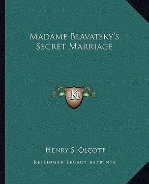 portada madame blavatsky's secret marriage (in English)