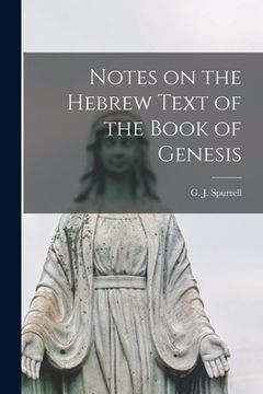 portada Notes on the Hebrew Text of the Book of Genesis (en Inglés)