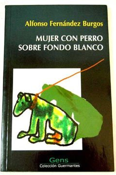 portada Mujer Con Perro Sobre Fondo Blanco