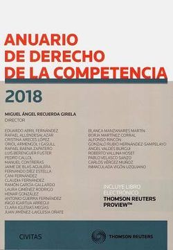 portada Anuario de Derecho de la Competencia 2018 (Papel + E-Book)