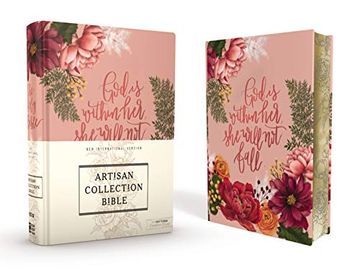 portada Niv, Artisan Collection Bible, Cloth Over Board, Pink Floral, Designed Edges Under Gilding, red Letter Edition, Comfort Print 