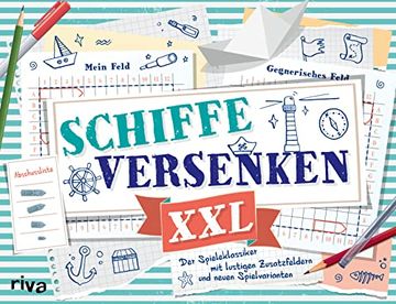 portada Schiffe Versenken Xxl: Der Spieleklassiker mit Lustigen Zusatzfeldern und Neuen Spielvarianten. Für Kinder und Erwachsene (en Alemán)