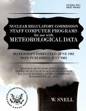 portada Nuclear Regulatory Commission Staff Computer Programs for Use with Meteorological Data (in English)