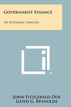 portada government finance: an economic analysis (en Inglés)
